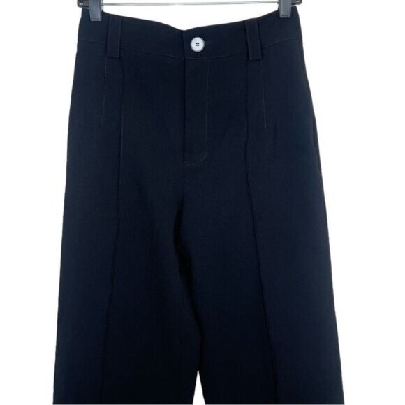 Zara Black The Francoise Full Length Straight Leg Trouser Pants Size Small - Picture 4 of 9